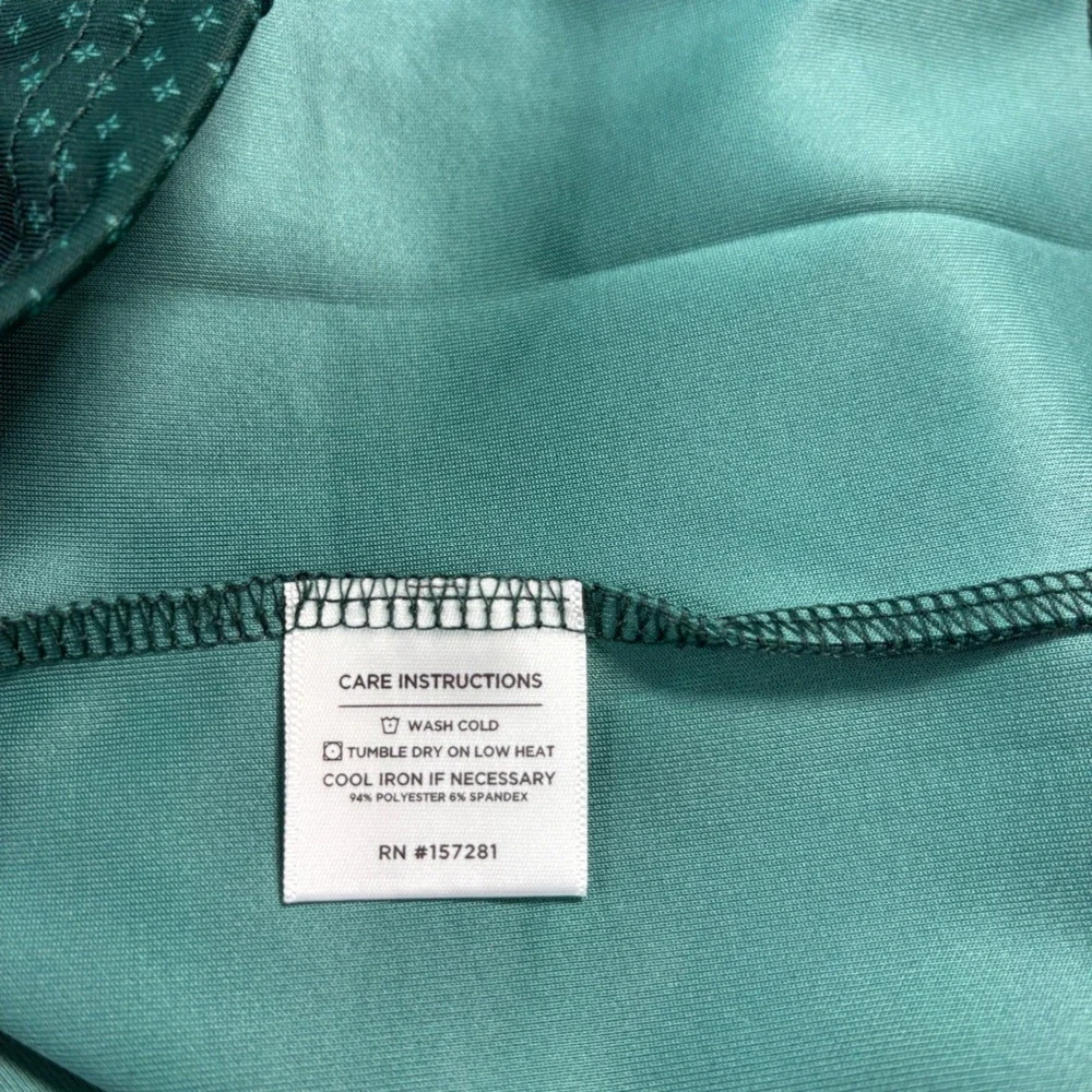 Mizzen+Main Pullover Men Green Versa Quarter Zip Golf Performance Stretch NEW